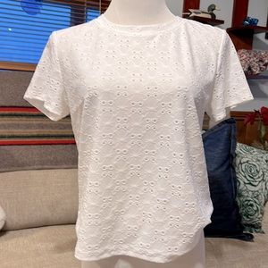 Wallflower size Large White eyelet t shirt